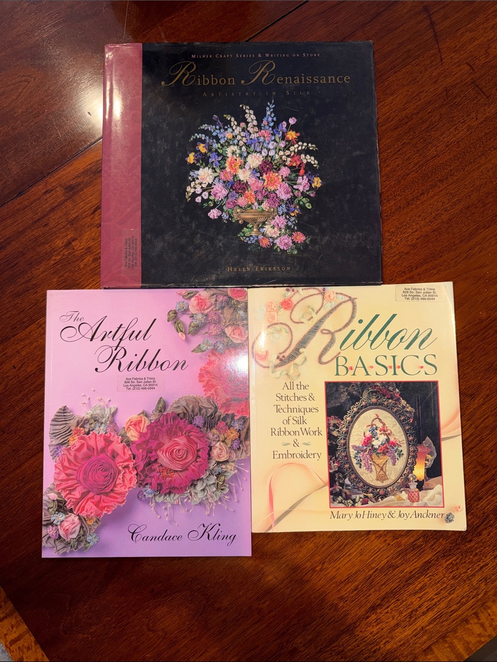 Vintage 3-Book Silk Ribbon Embroidery & Textile Arts Reference Collection